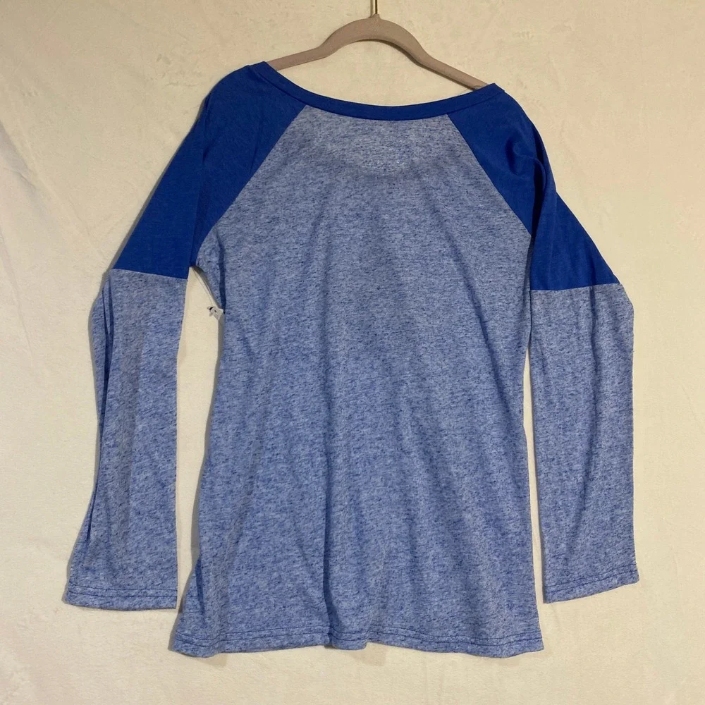 NBA Dallas Mavericks Womens XL Long Sleeve Raglan T-Shirt Blue Heather - Picture 9 of 9